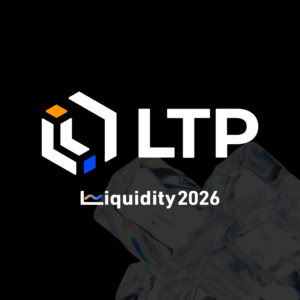 LTP Liquidity 2026 logo on dark background, symbolizing institutional liquidity, market structure, and the bridge between crypto and traditional finance.